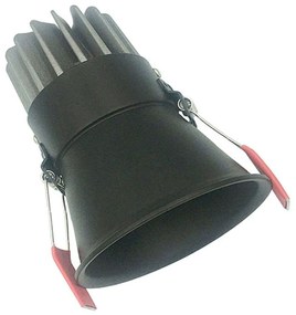 Σποτ Χωνευτό S076 Φ7,5x9,8cm Led 800Lm 10W 3000K Black Στρόγγυλο