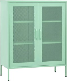 vidaXL Ντουλάπι Αποθήκευσης Χρώμα Μέντα 80 x 35 x 101,5 εκ. Ατσάλινο