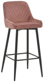 Bar stool Deppy rotten apple velvet- black metal 43x54x102cm 43x102x54 εκ.