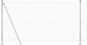 vidaXL Στύλος Περιφράξεων Ασημί 10 x 1,2 μ (12 x 12 χιλ. πλέγμα)