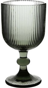 Ποτήρια Κρασιού Κολωνάτα (Σετ 6Τμχ) 8435-01 350ml Smoke Ankor Γυαλί