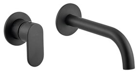 Armando Vicario Slim Black Matt Μπαταρία Νιπτήρος Εντοιχισμού 2 Οπών 500045-400