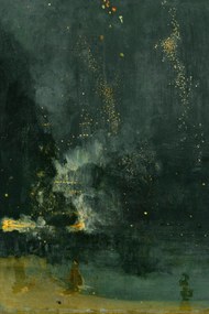 Αναπαραγωγή Nocturne in Black & Gold (The Fallen Rocket) - James McNeill Whistler, (26.7 x 40 cm)