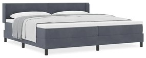 vidaXL Κρεβάτι με Ελατήρια και Στρώμα Μαύρο 100x200 εκ. Βελούδο
