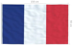 vidaXL Σημαία Γαλλίας 90 x 150 εκ.