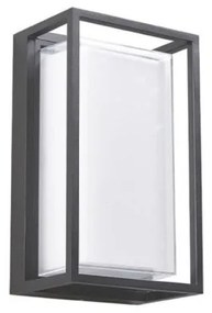 Απλίκα Φωτιστικό Τοίχου LED 15W Σκούρο Γκρι ΙΡ65 24,5cm Nikao 4321900 Viokef-4321900-Ανθρακί 4321900