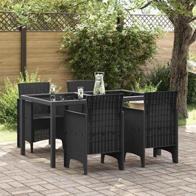 vidaXL Καρέκλα Κήπου 4 pcs Ανθρακί 53 x 49 x 85 εκ. PP