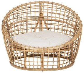 ΠΟΛΥΘΡΟΝΑ ENTO HM9814 RATTAN ΣΕ ΦΥΣΙΚΟ-ΛΕΥΚΟ ΜΑΞΙΛΑΡΙ 106x94x82Yεκ.