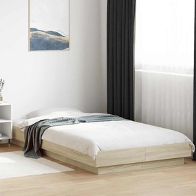 vidaXL Πλαίσιο Κρεβατιού Sonoma Δρυς 100x200 εκ. Επεξεργασμένο Ξύλο