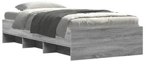 vidaXL Πλαίσιο Κρεβατιού Γκρι Sonoma 100x200 εκ. Επεξεργασμένο Ξύλο