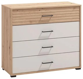 Κομότα - Συρταριέρα Modena 4F Artisan Oak - Cashmere 93x40x82 εκ. 93x40x82 εκ.