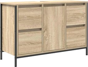 vidaXL ντουλάπι νιπτήρα με συρτάρια Sonoma Δρυς 90x34,5x60 εκ.