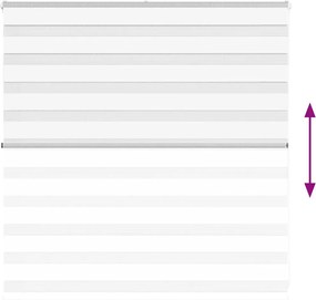 vidaXL Ζέβρα τυφλή Λευκό Πλάτος υφάσματος 145,9 εκ. Πολυεστέρας