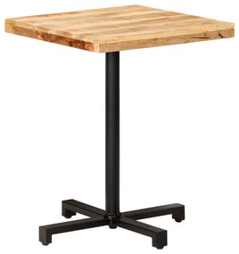 Τραπέζι Bistro Τετράγωνο 60x60x75 εκ. Ακατέργαστο Ξύλο Μάνγκο - Καφέ