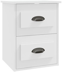 vidaXL Κομοδίνα Επιτοίχια 2 τεμ. Λευκά 41,5x36x53 εκ.