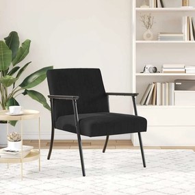 vidaXL Πολυθρόνα Μαύρο 59 x 75 x 78 εκ Βελούδο
