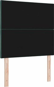 vidaXL LED κεφαλάρι Σκούρο Πράσινο 100 cm Τεχνητό Δέρμα