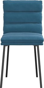 vidaXL Καρέκλες Τραπεζαρίας 4 τεμ. Μπλε Βελούδινες