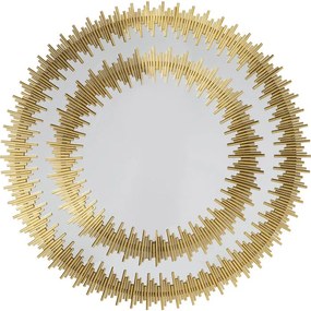Καθρέφτης Τοίχου Solare Μεταλλικός Χρυσός 132x3x132εκ - Χρυσό