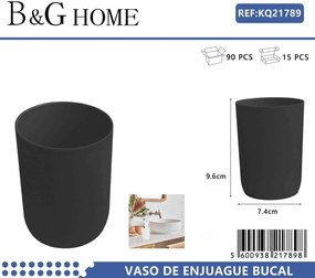 Θήκες οδοντόβουρτσας πλαστικές σε σετ 5Χ - Black - 21789