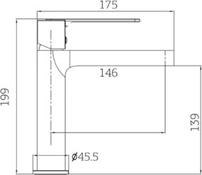 Orabella Marea 10412 Rose Gold PVD - Μπαταρία νιπτήρα