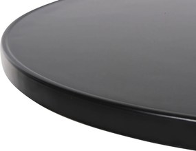 ΤΡΑΠΕΖΙ ΣΤΡΟΓΓΥΛΟ GOSS HM5974.01 ΑΛΟΥΜΙΝΙΟ ΜΑΥΡΟ Φ60x70Υεκ.