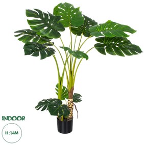 20004 GloboStar® Artificial Garden MONSTERA PLANT 20004 - Τεχνητό Διακοσμητικό Φυτό Μονστέρα Υ140cm