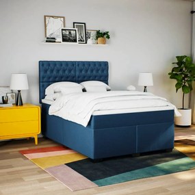 ΚΡΕΒΑΤΙ BOXSPRING ΜΕ ΣΤΡΩΜΑ ΜΠΛΕ 140X190 ΕΚ. ΥΦΑΣΜΑΤΙΝΟ 3290496