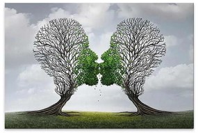 Πίνακας σε καμβά Trees Growing With Love&quot; Megapap ψηφιακής εκτύπωσης 75x50x3εκ.&quot;