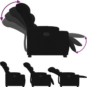 vidaXL Πολυθρόνα Ανακλινόμενη με Ανύψωση Μαύρη Υφασμάτινη