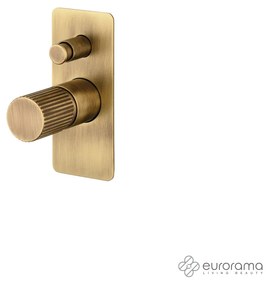 Eurorama OSO Μίκτης εντοιχισμού 2 εξόδων με εκτροπέα Bronze Brushed