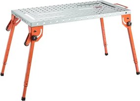 Welding Table 44" x 21" 500LBS Folding Workbench with 4-Level Adjustable Height