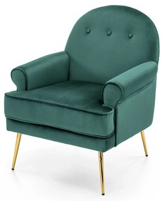 SANTI leisure armchair dark green / gold DIOMMI V-CH-SANTI-FOT-C.ZIELONY