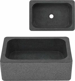vidaXL Νιπτήρας Μαύρος 45 x 30 x 15 εκ. από Riverstone