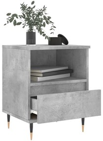 vidaXL Κομοδίνα 2 τεμ. Γκρι Σκυροδέματος 40x35x50 εκ. Επεξεργ. Ξύλο
