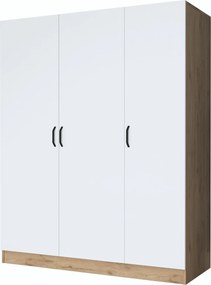 Ντουλάπα Καρυδί / Λευκό BRALON 145x55x181.9