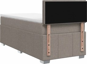 vidaXL Κρεβάτι box spring με στρώμα Taupe 80 x 200 cm Ύφασμα