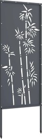 vidaXL Οθόνη Ιδιωτικότητας Κήπου Floral Ανθρακί 50 x 140 εκ
