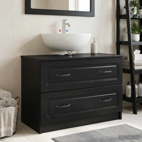 vidaXL Ντουλάπα Νιπτήρα Mπάνιου UTRECHT Μαύρο 82 x 41 x 56 εκ.