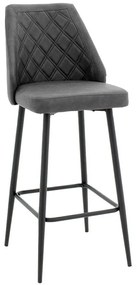 Σκαμπό Μπαρ Inflame 093-000026 48x55x107cm Anthracite-Black