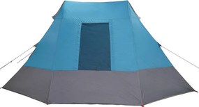 vidaXL Σκηνή Camping 10 ατόμων Αδιάβροχο Μπλε ταφτάς