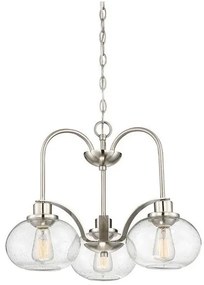 Πολυέλαιος Κρεμαστό Φωτιστικό 3xE27 Trilogy Elstead Lighting-QZ-TRILOGY3-BN-Νίκελ Ματ QZ-TRILOGY3-BN