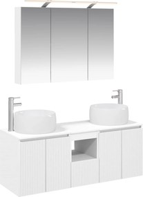 vidaXL Σετ Ντουλαπιών Μπάνιου 4 pcs Λευκό Επεξεργασμένο Ξύλο