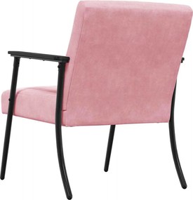 vidaXL Πολυθρόνα Ροζ 59 x 75 x 78 εκ Βελούδο