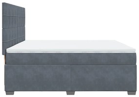 ΚΡΕΒΑΤΙ BOXSPRING ΜΕ ΣΤΡΩΜΑ ΣΚΟΥΡΟ ΓΚΡΙ 200X200 ΕΚ. ΒΕΛΟΥΔΙΝΟ 3291003