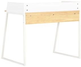 vidaXL Γραφείο Λευκό / Χρώμα Δρυός 90 x 60 x 88 εκ.