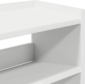 Ράφι παπουτσιών vidaXL Λευκό 80x25x62 cm Κατασκευασμένο ξύλο