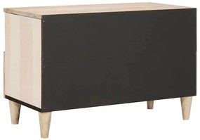 vidaXL Ντουλάπι TV με συρτάρι Λευκό 70 x 33 x 46 εκ Μασίφ ξύλο μάνγκο