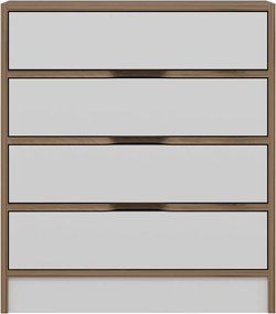 Συρταριέρα Καρυδιά / Λευκό ELINA 70x80x40