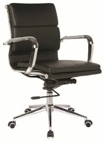 Καρέκλα γραφείου Mesa 302, Μαύρο, 95x55x63cm, 14 kg, Με μπράτσα, Με ρόδες, Μηχανισμός καρέκλας: Κλίση | Epipla1.gr